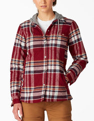 Dickies Flannel Hooded Shirt Jacket - Womens