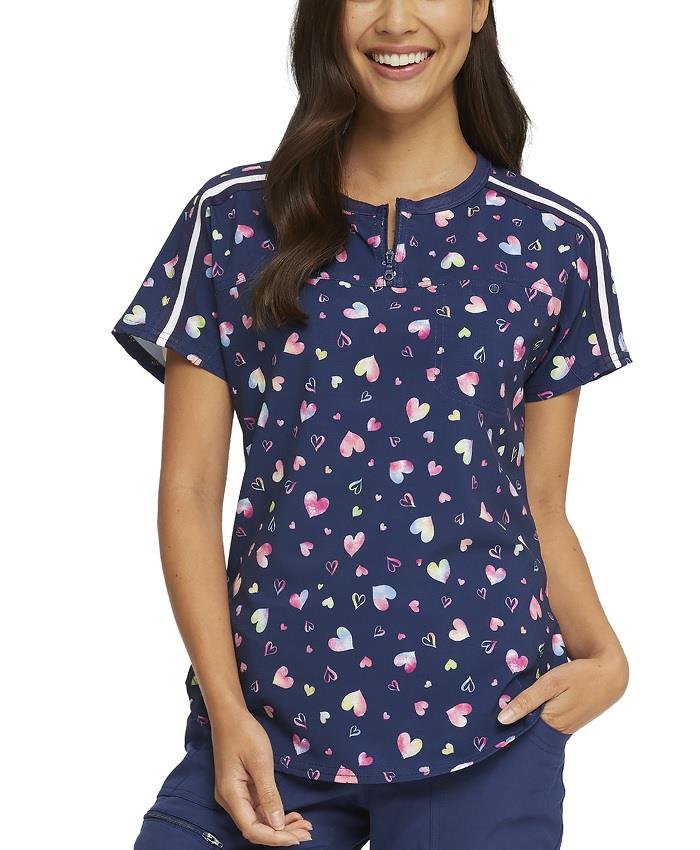 Heart &amp; Soul Round Neck Scrub Top - Womens