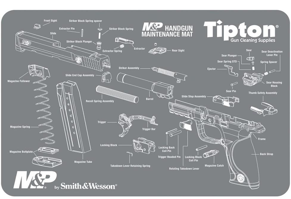 Maintenence Mat 11"X17" M&amp;P by Smith &amp; Wesson