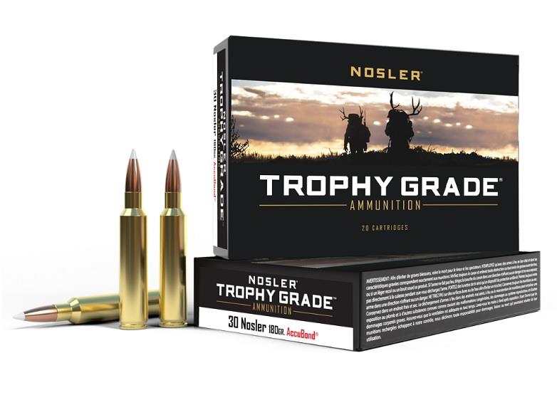 30 Nosler 180Gr AccuBond Trophy Grade- 20Rds