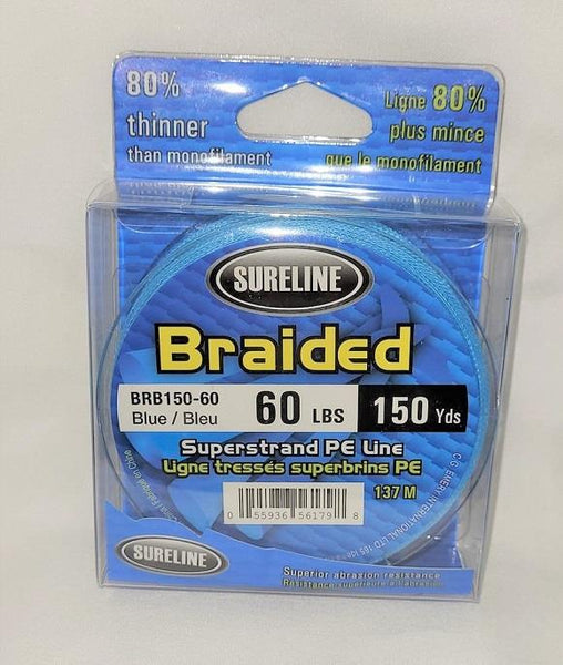 Blue Line Rated R Sureline Braided Blue Line 150Yds 60lb Test – Blue Ridge Inc