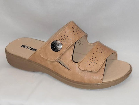Soft Comfort Slip On Sandals - Womens