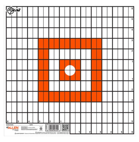 EZ-Aim Paper Targets Hanging 12" x 12" Orange/White 12 PK