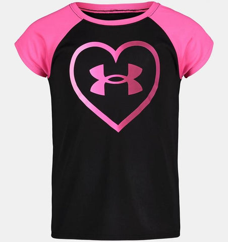 UA Heart Logo Tee(4-6x) - Girls