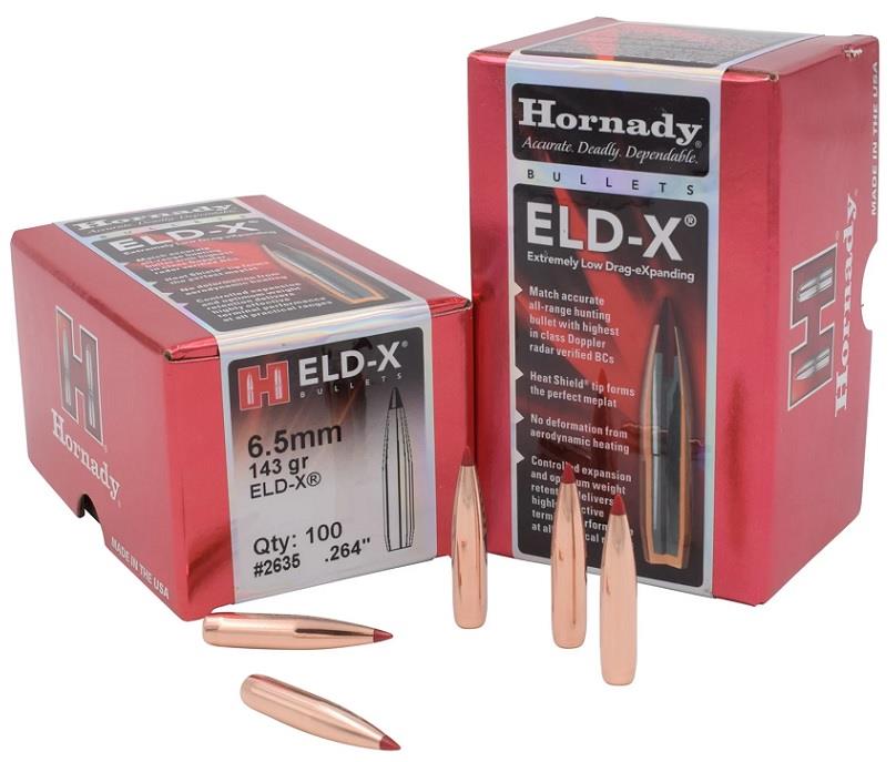 Hornady Bullets 6.5mm .264 143 gr ELD-X - 100 QTY