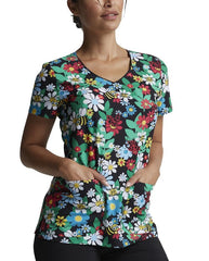 Dickies V-Neck Print Top - Womens