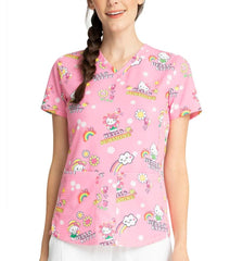 Cherokee Tooniforms V-Neck Top - Womens