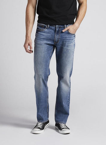 Silver Allan Slim Fit Straight Leg Jeans - Mens