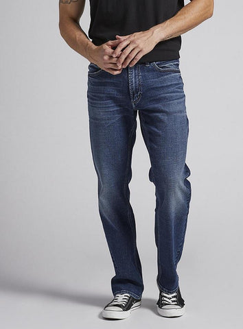 Silver Grayson Classic Fit Straight Leg Jeans - Mens