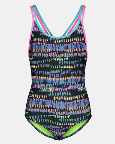 UA Watercolor Drip One-Piece Swimsuit - Girls