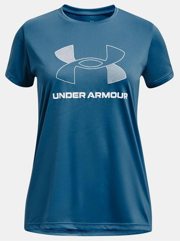 UA Tech Big Logo Short Sleeve - Girls