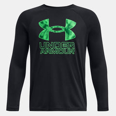 UA Tech Hybrid Print Fill Long Sleeve - Boys