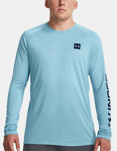 UA Tech Print Fill Long Sleeve - Mens