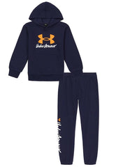 UA Big Logo Script Hoodie Set(4-7) - Boys