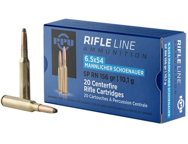 PPU 6.5X54 MANNLICHER-SCHONAUER 156Gr SP - 20Rds