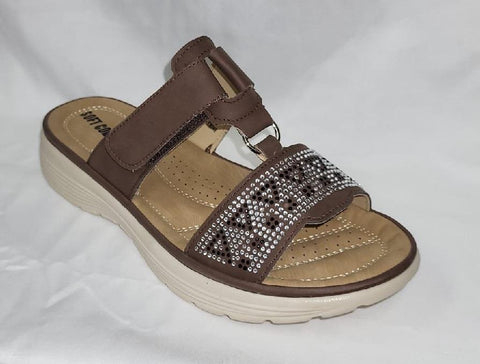 Soft Comfort Slip On Sandals - Womens