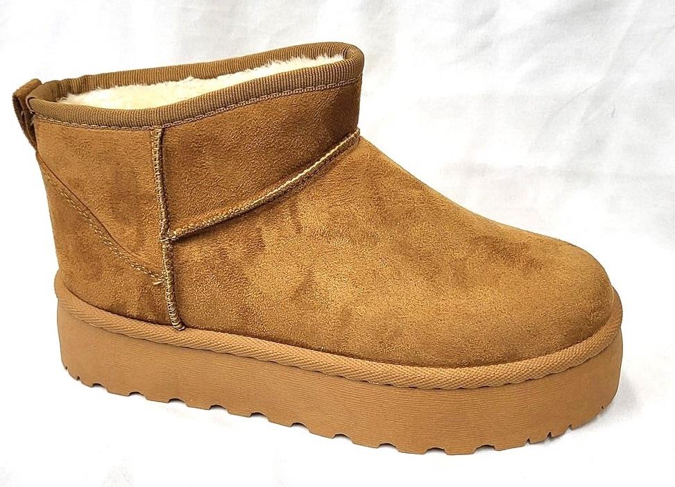 NYC Platform Short Boot Suede - Womens