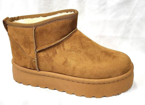 NYC Platform Short Boot Suede - Womens