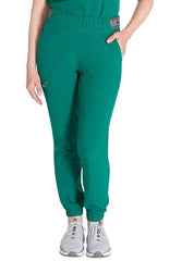 Mid Rise Tapered Leg Jogger Styled Scrub Pant - Womens
