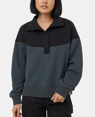 TreeFleece 1/4 Button Mock Neck - Womens