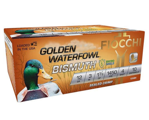 Golden Waterfowl Bismuth 12GA #4 - 10 Shotshells