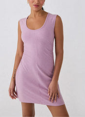 Lole Traverse Ruched Short Sleeve Dress