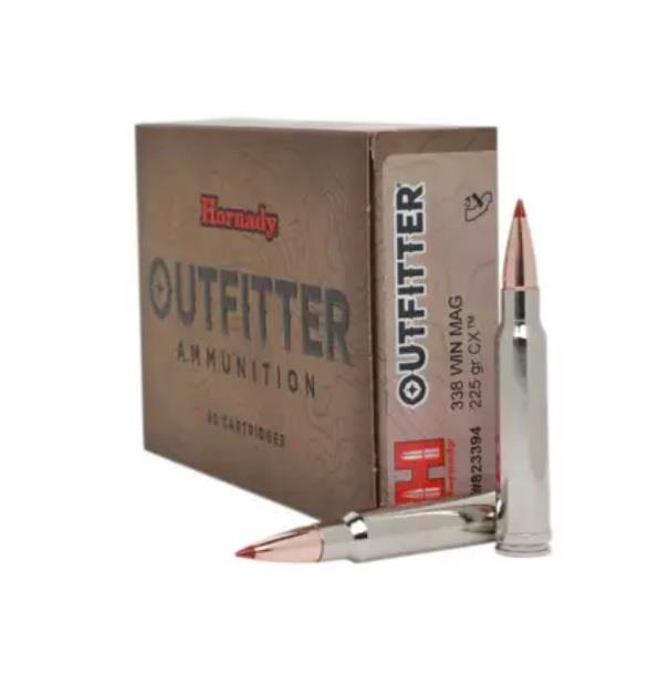 Hornady 338 Win Mag 225GR CX Outfitter
