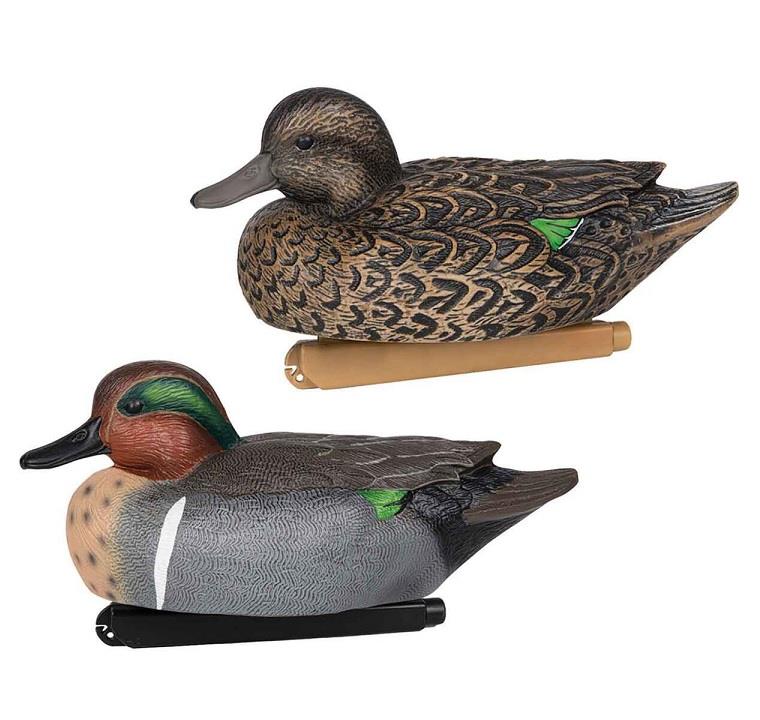 Zink Calls Floater Green Wing Teal Duck Decoys - 6 Pack
