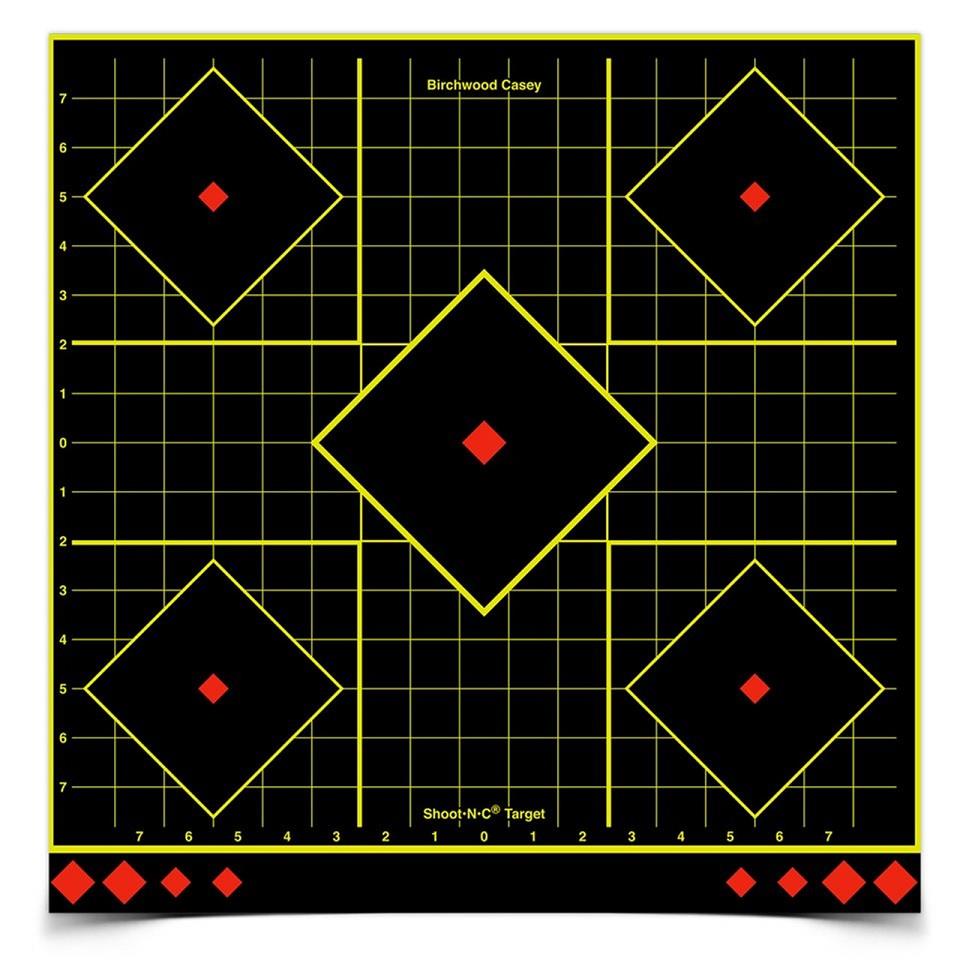 Shoot•N•C 17.75 Inch Sight-In, 5 Targets - 85 Pasters