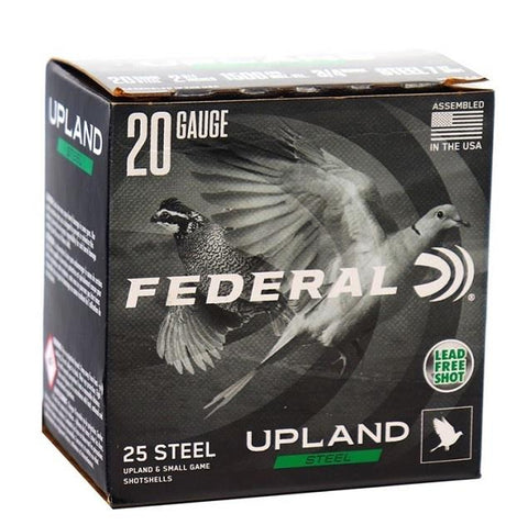 Federal Upland 20GA #7-1/2, 2-3/4", 3/4oz 1500FPS - 25 Rounds