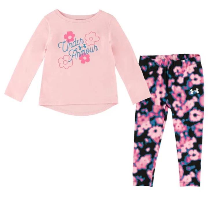 UA Halftone Floral Print 2pc Set 12-24m - Girls