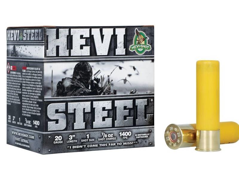 Hevi-Steel, 20 Ga, #1, 3" 7/8oz 1400 fps - 25Qty