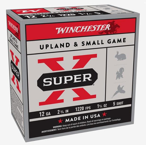 Super X, 12GA, 2-3/4" 1220FPS 1-1/4oz, #5 - 25 Rds Per Box