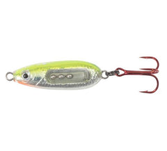 Glass Buck Shot Spoon 1/4oz, #8 - Silver Fluorescent Chartreuse