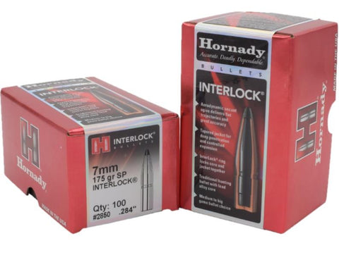 Hornady Bullets 7mm .284" 175GR InterLock SP - 100 QTY