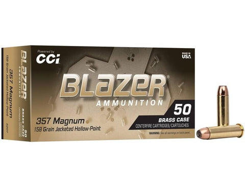 Blazer Brass HP, 357 Magnum, 158GR JHP, 1150FPS - 50 Rds