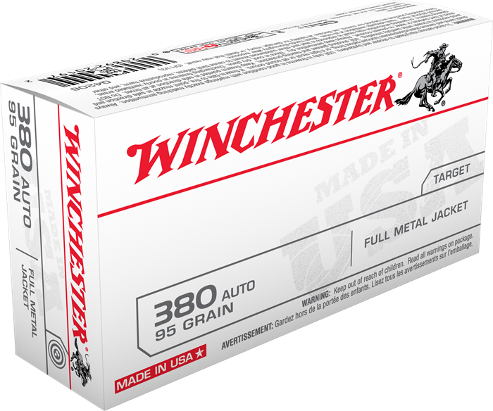 Winchester USA 380 Auto 95 Gr. FMJ