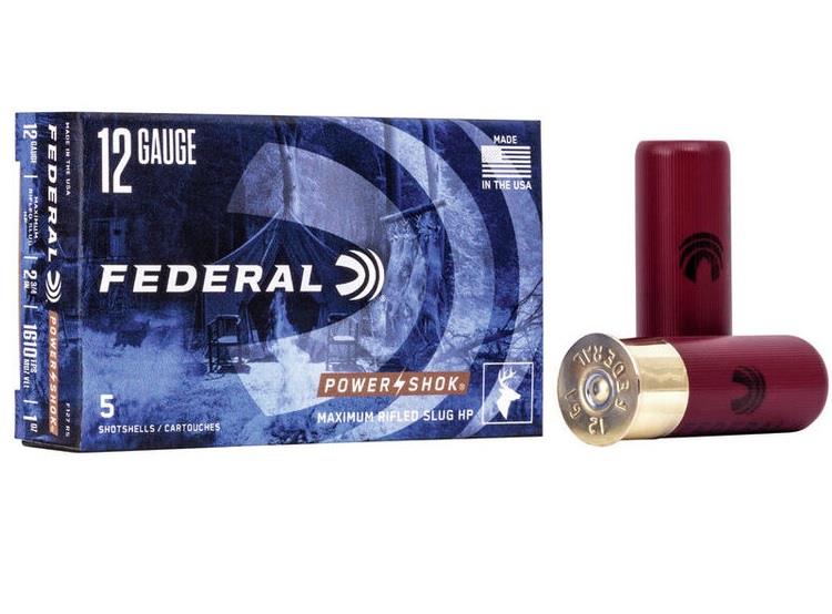 Federal 12Ga 2-3/4" 1oz Rifled Slugs - 5 Rounds