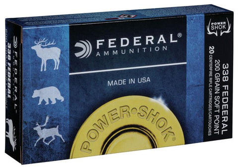 Federal Power Shok 338 Federal 200 Gr. Uni-Cor SP