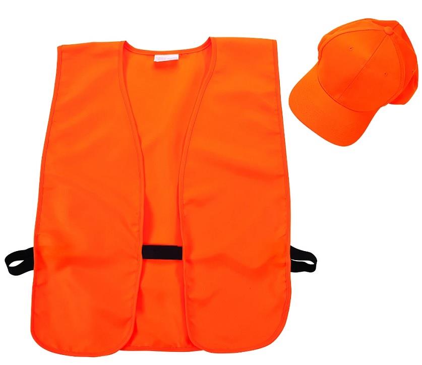 Allen Hat &amp; Vest Combo Blaze Orange - Adult