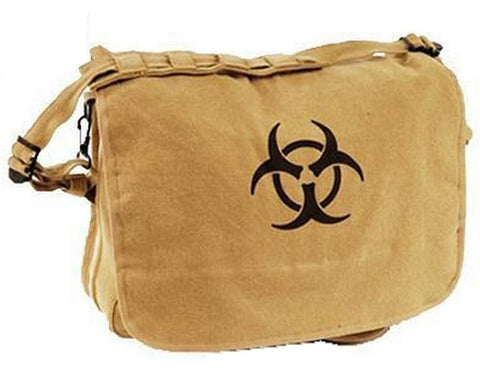 World Famous Washed Fabric Shoulder Bag - Biohazard
