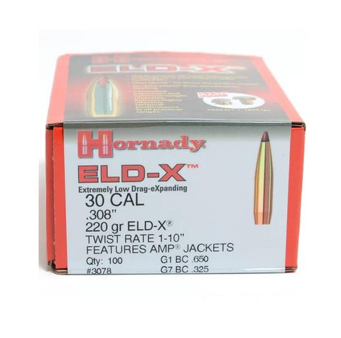 Hornady Bullets 30 Cal. ELD-X 220GR - 100 QTY