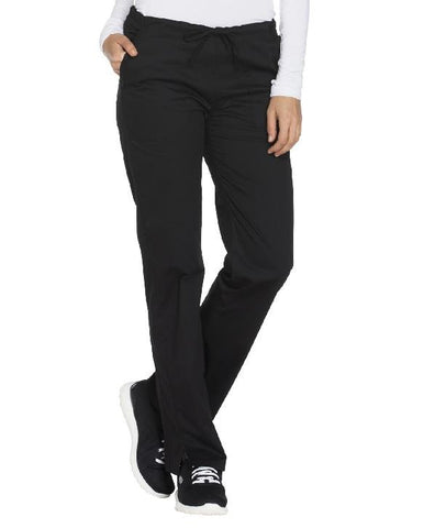 Cherokee WW Core Stretch Mid Rise Straight Leg Drawstring Pant - Womens