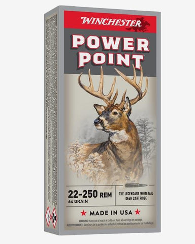 Power Point 22-250 Rem, 64Gr - 20/Box