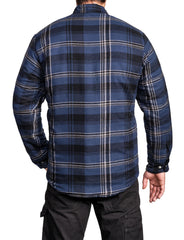 Quilted Snap Front Plaid Shirt
