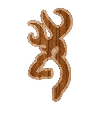 Browning 4" Real Wood 2-Tone Decal
