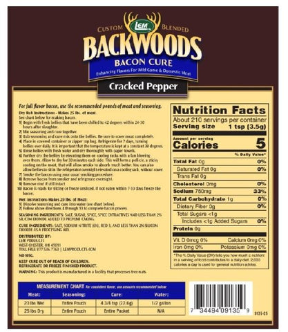 LEM Backwood Cracked Pepper Bacon Cure