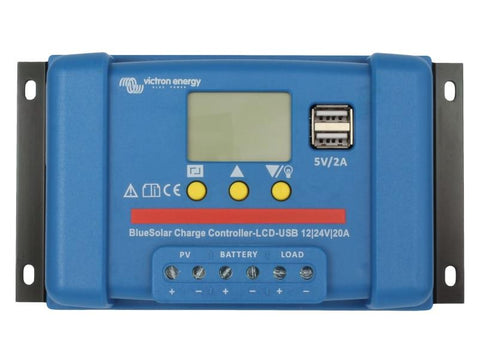 BlueSolar 12/24V 20A PWM Charge Controller (LCD-USB)