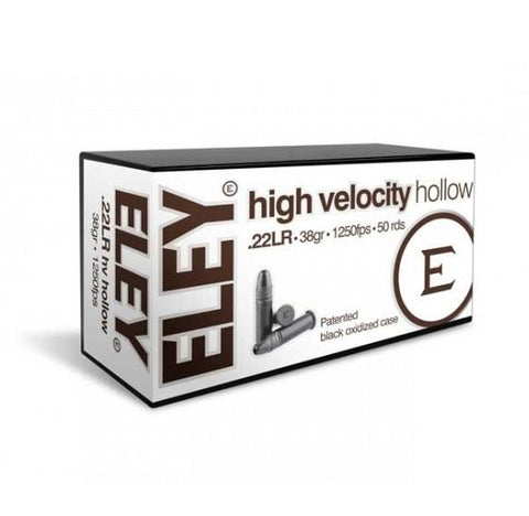 ELEY High Velocity HP .22LR 1250 FPS 38GR - 50 Rds