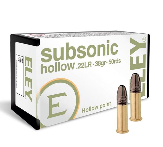 ELEY Subsonic Hollow .22LR 1040 FPS 38GR  - 50 Rds